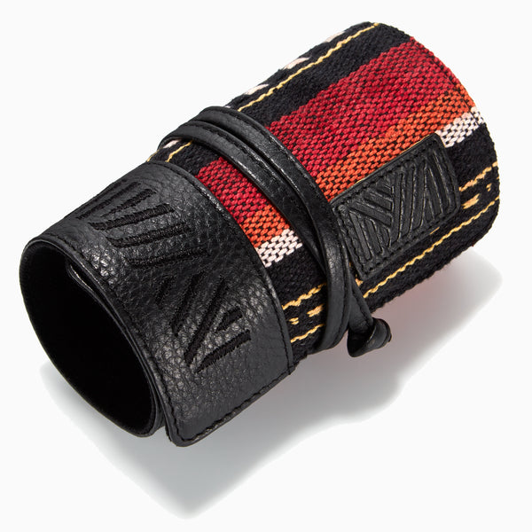 Gaucho Aztec Grooming Roll Canvas Multicolour Stripes Black Red Yellow 2