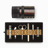 Gaucho Aztec Grooming Roll Canvas Multicolour Stripes Black Red Yellow 1