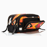 Gaucho Aztec Duo Zip Toiletry Wash Bag Black Multicolour Canvas 1