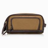 Gaucho Aztec Duo Zip Toiletry Wash Bag, Khaki Canvas