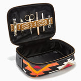 Gaucho Aztec Zip Around Toiletry Wash Bag Black Multicolour Canvas 2