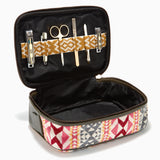 Gaucho Aztec Zip Around Toiletry Wash Bag Green Multicolour Canvas 2