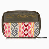 Gaucho Aztec Zip Around Toiletry Wash Bag Green Multicolour Canvas 3