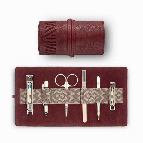 Gaucho Grooming Roll Bordeaux Red Men S Manicure Set 1
