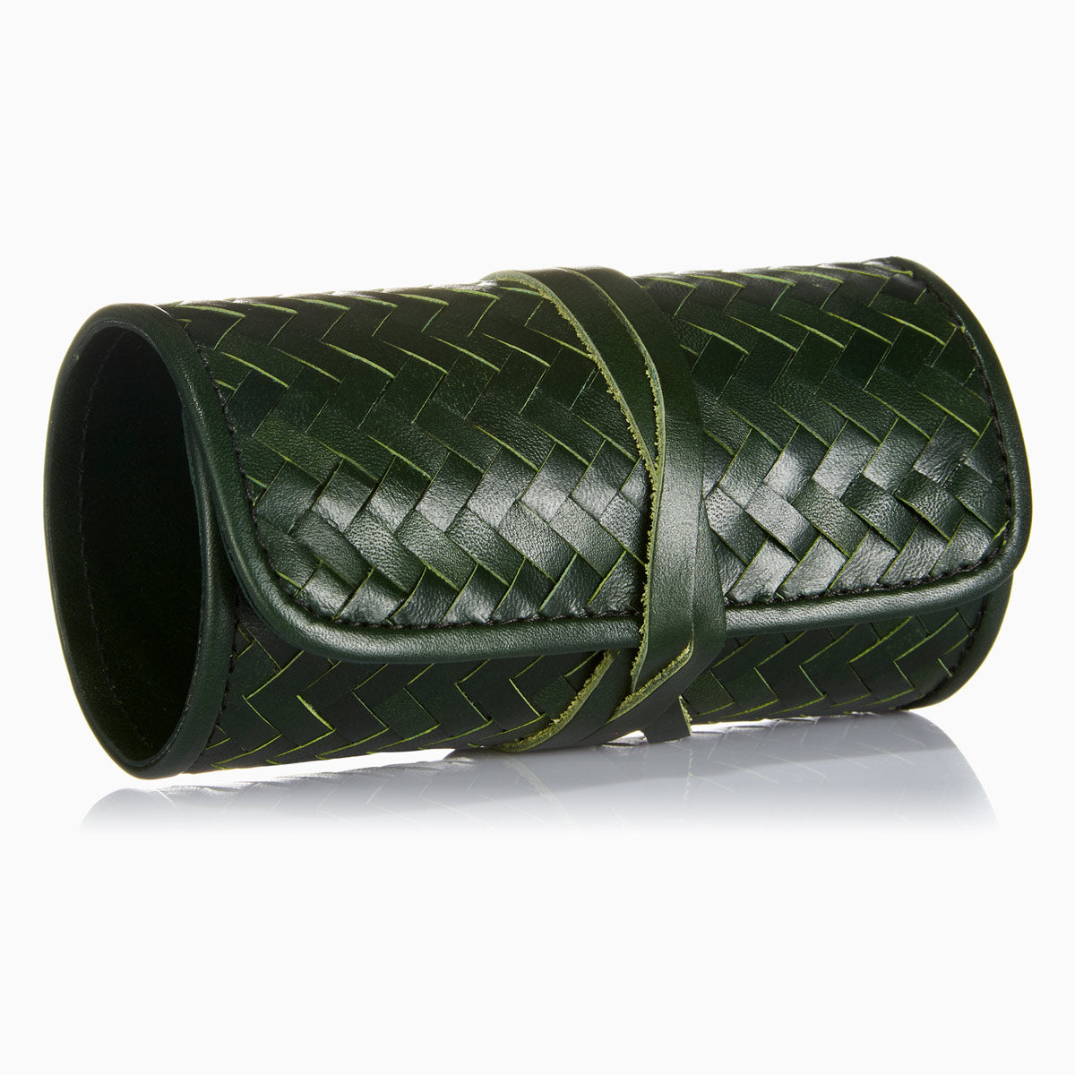 Herringbone Grooming Roll Racing Green Manicure Set 6