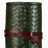 Herringbone Grooming Roll Racing Green Manicure Set 4