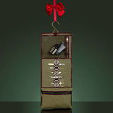 Herringbone Wash Roll Racing Green Mens Toiletry Hanging Travel Bag 5