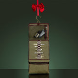 Herringbone Wash Roll Tan Mens Toiletry Hanging Travel Bag 5