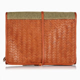 Herringbone Wash Roll Tan Mens Toiletry Hanging Travel Bag 6