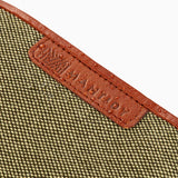 Herringbone Wash Roll Tan Mens Toiletry Hanging Travel Bag 4
