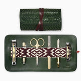 Herringbone Grooming Roll Racing Green Manicure Set 2