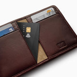 Herringbone Wallet, Bordeaux Red