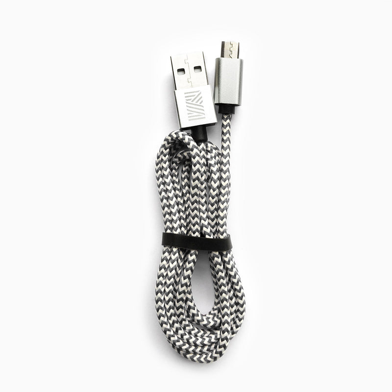 Cable Micro Usb 1M Grey Lead Cord For Charging Data Sync 1