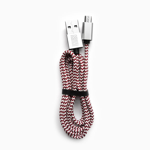 Cable Micro Usb 1M Grey Lead Cord For Charging Data Sync 2