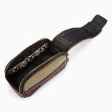 Herringbone Duo Zip Wash Bag Bordeaux Red Mens Toiletry Travel Bag 2