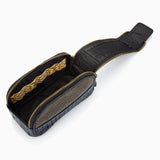 Herringbone Duo Zip Wash Navy Blue Mens Toiletry Travel Bag 2