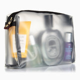 Herringbone Zip Around Toiletry Wash Bag, Navy Blue