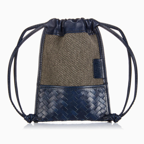 Herringbone Techpack Navy Blue Pouch With Power Bank 2