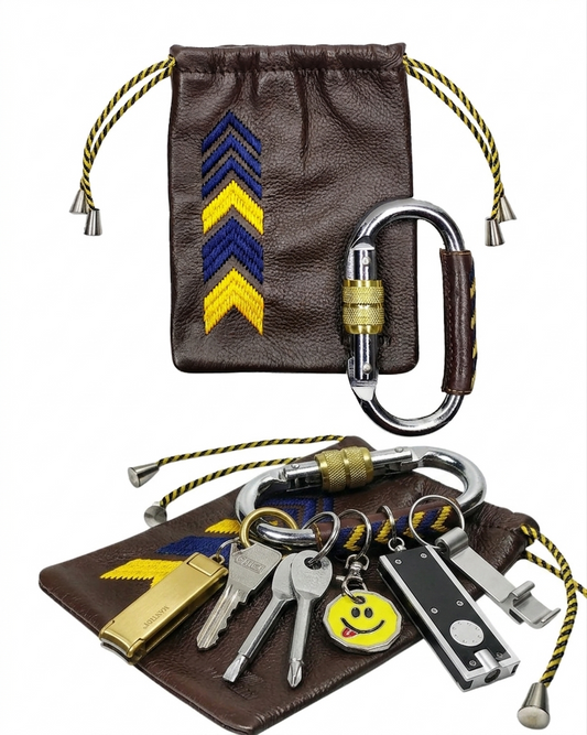 Gaucho Carabiner Pouch, Brown