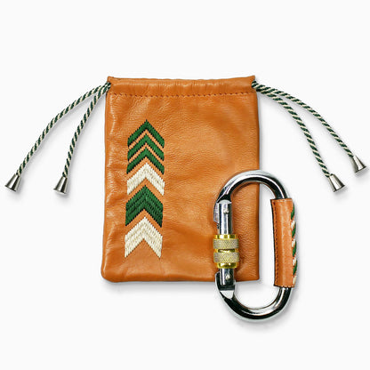 Gaucho Carabiner Pouch, Tan