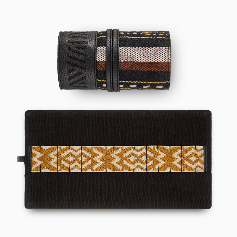 Gaucho Aztec Grooming Roll, Stripes (Black/ Red/ Yellow)