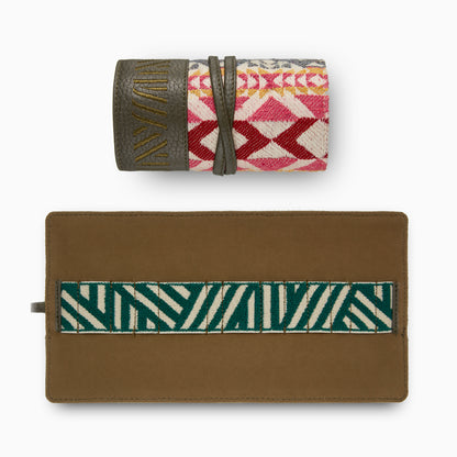 Gaucho Aztec Grooming Roll Canvas Multicolour Grren Grey Red Yellow 3