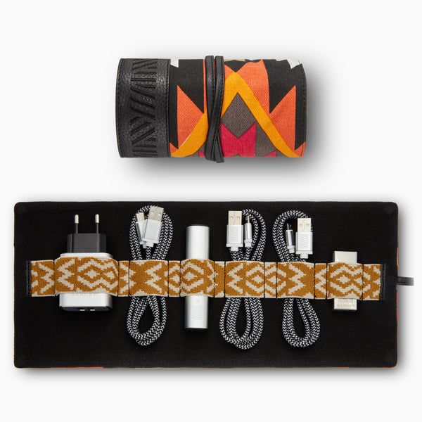 Gaucho Aztec TechRoll, Black (Red/ Orange/ Black)