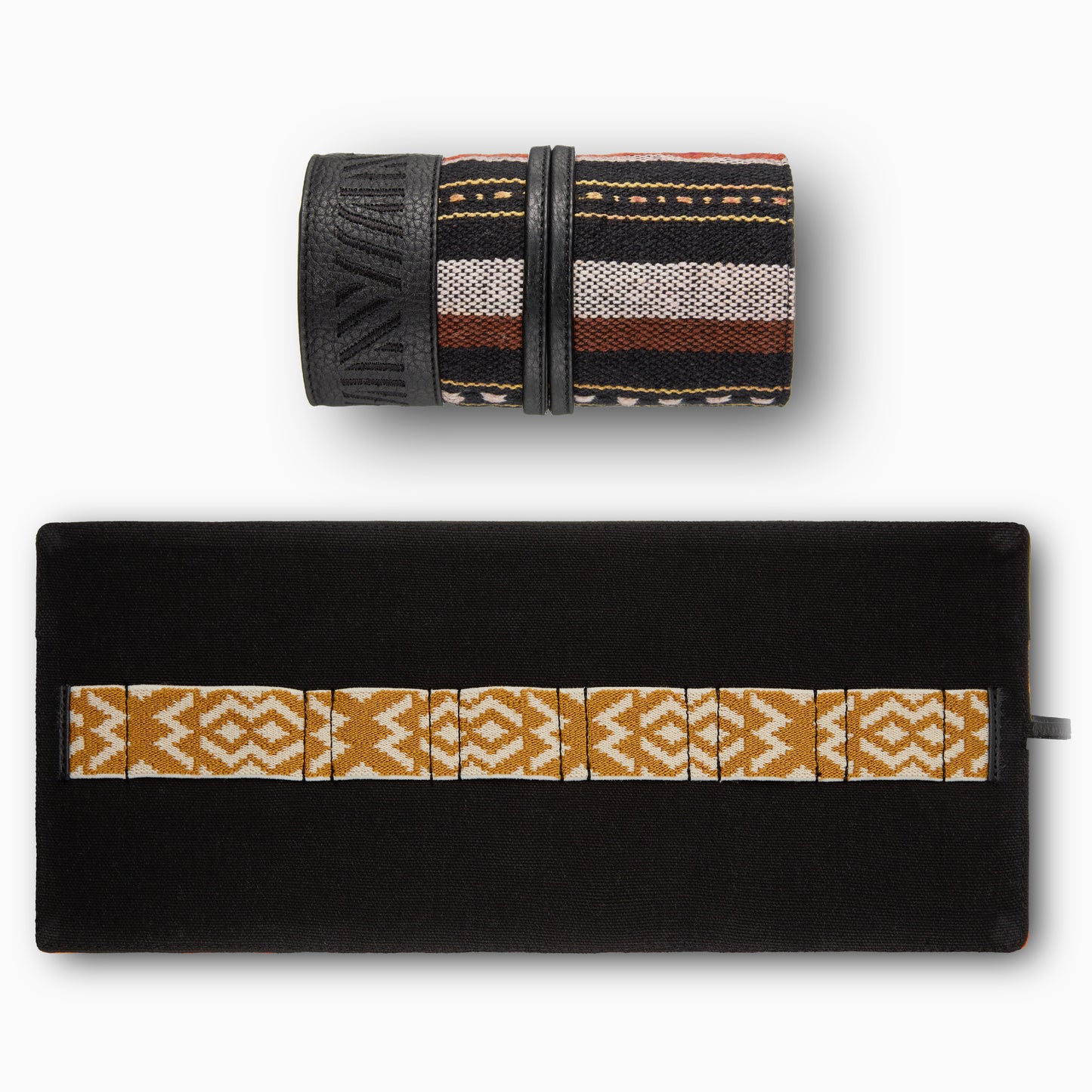 Gaucho Aztec Techroll Canvas Multicolour Stripes Black Red Yellow 3