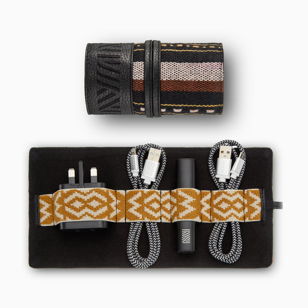Gaucho Aztec Mini TechRoll, Stripes (Black/ Red/ Yellow)
