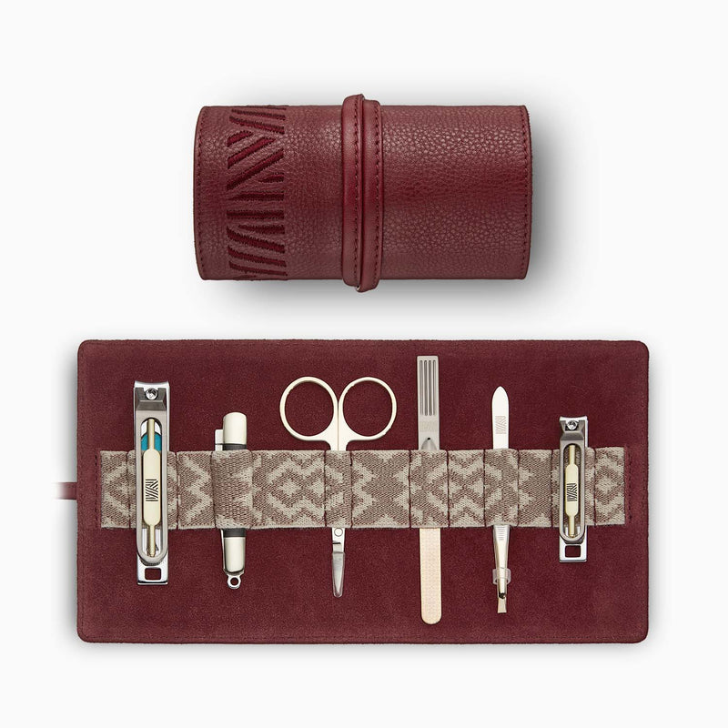 Gaucho Grooming Roll, Bordeaux Red