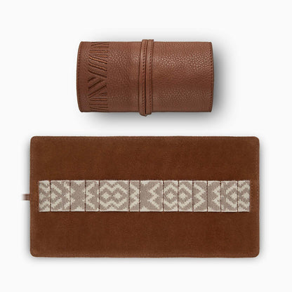 Gaucho Grooming Roll Tan Mens Manicure Set 4