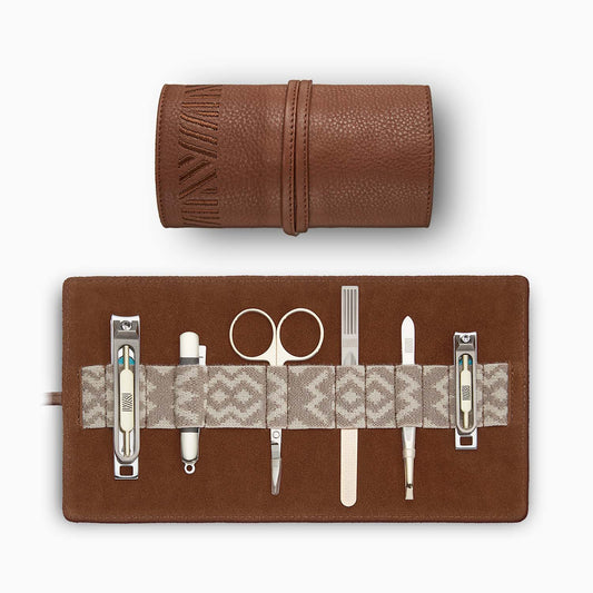 Gaucho Grooming Roll Tan Mens Manicure Set 1