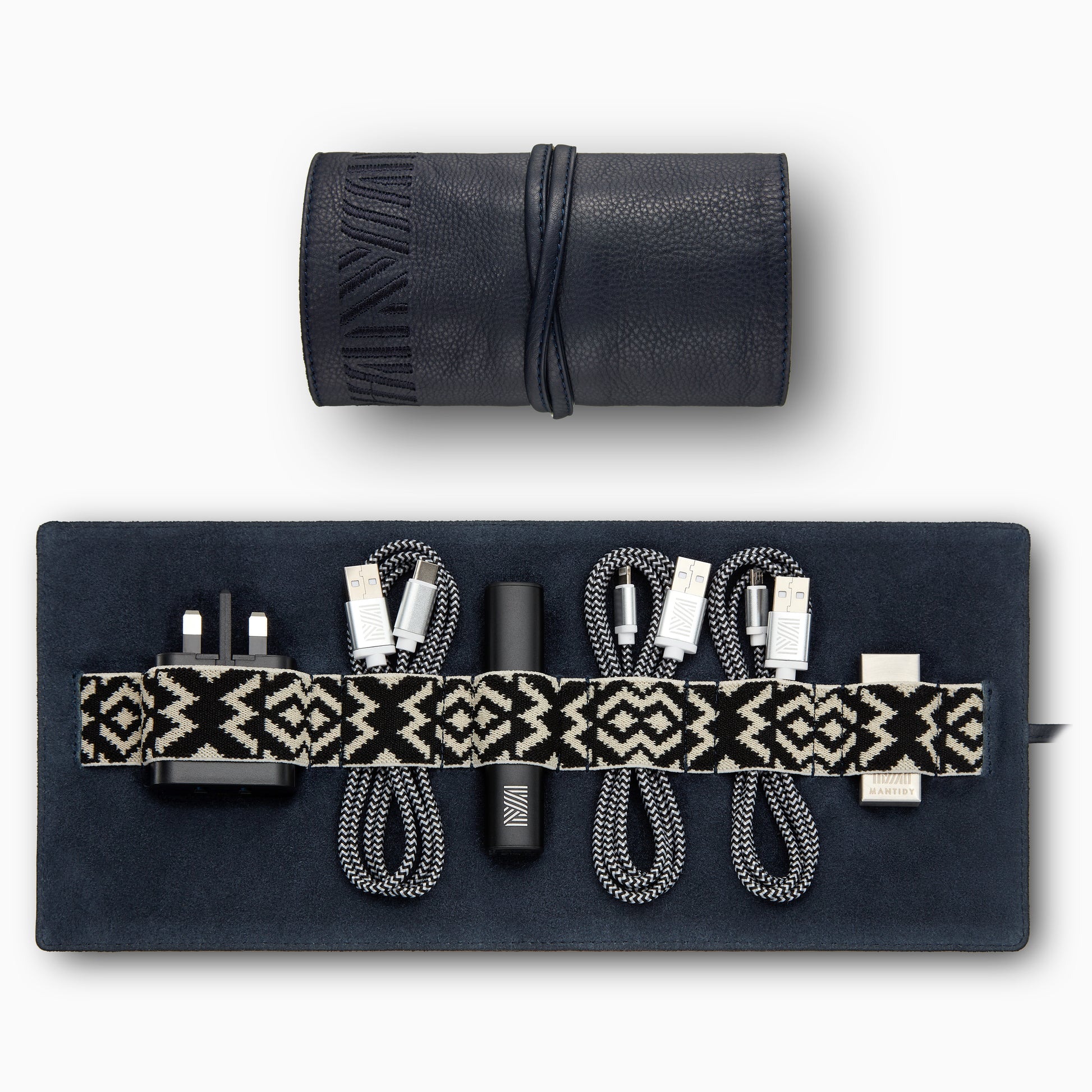 Gaucho Techroll Navy Blue Mobile Phone Accessories Kit Power Bank 1