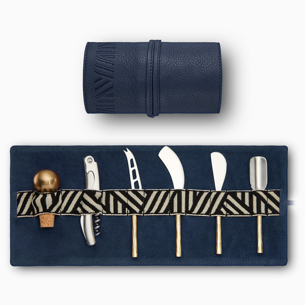 Gaucho Cheese and Wine Roll, Navy Blue