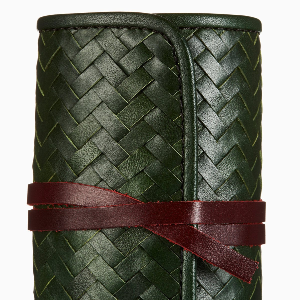 Herringbone Grooming Roll Racing Green Manicure Set 4