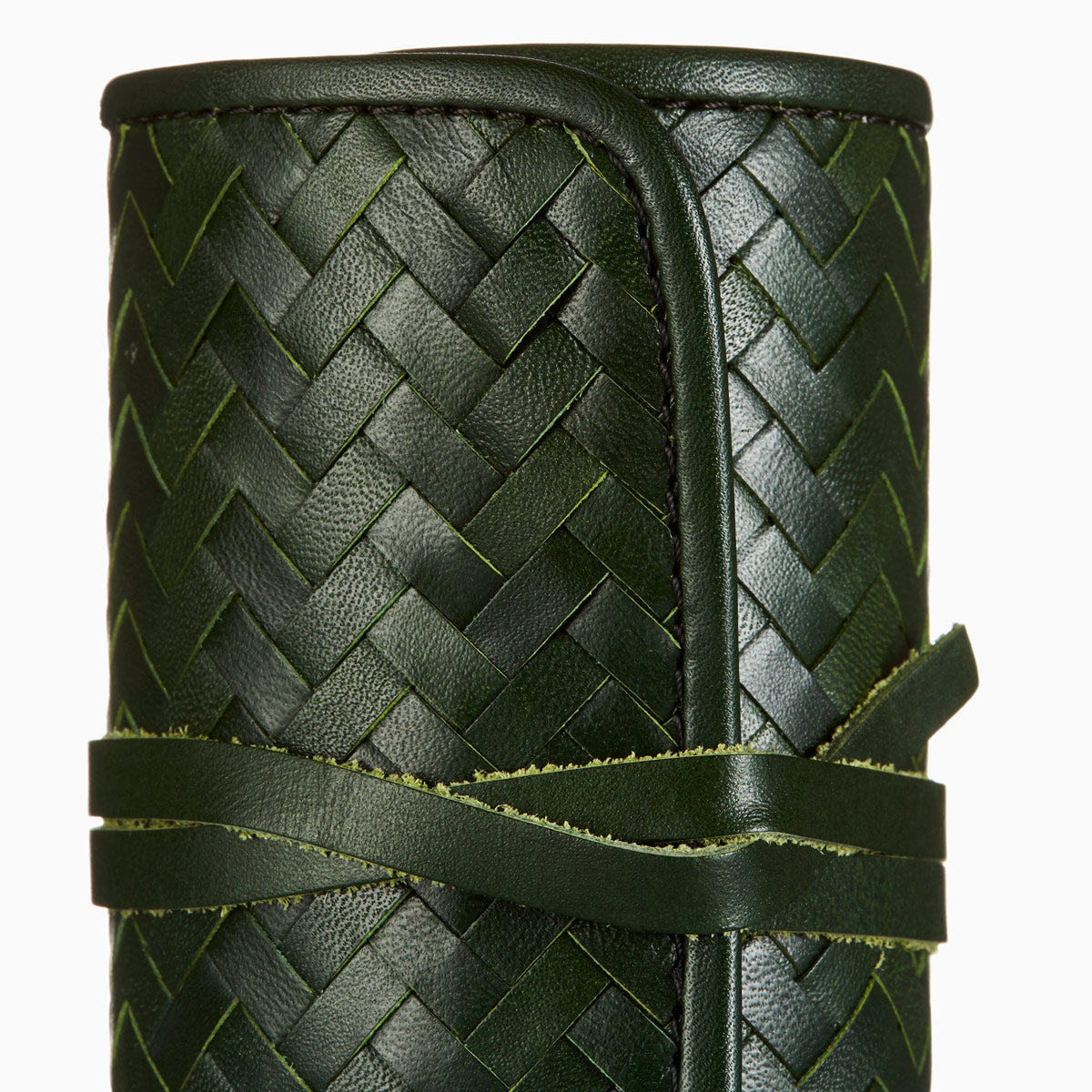 Herringbone Grooming Roll Racing Green Manicure Set 3