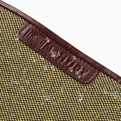 Herringbone Wash Roll Bordeaux Red Mens Toiletry Hanging Travel Bag 5