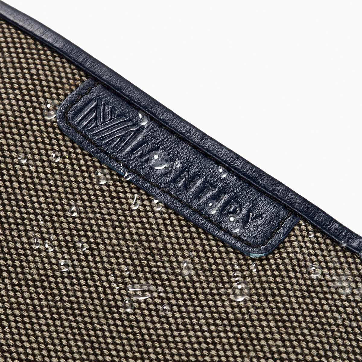 Herringbone Wash Roll Navy Blue Mens Toiletry Hanging Travel Bag 4