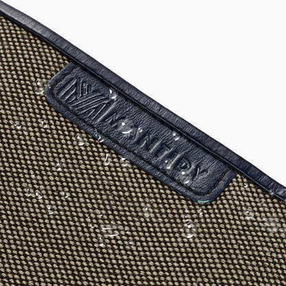 Herringbone Wash Roll Navy Blue Mens Toiletry Hanging Travel Bag 4