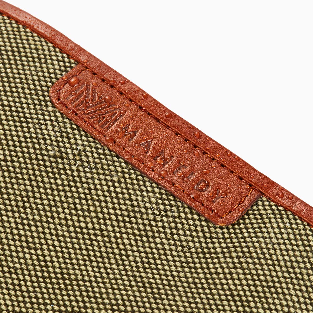 Herringbone Wash Roll Tan Mens Toiletry Hanging Travel Bag 4