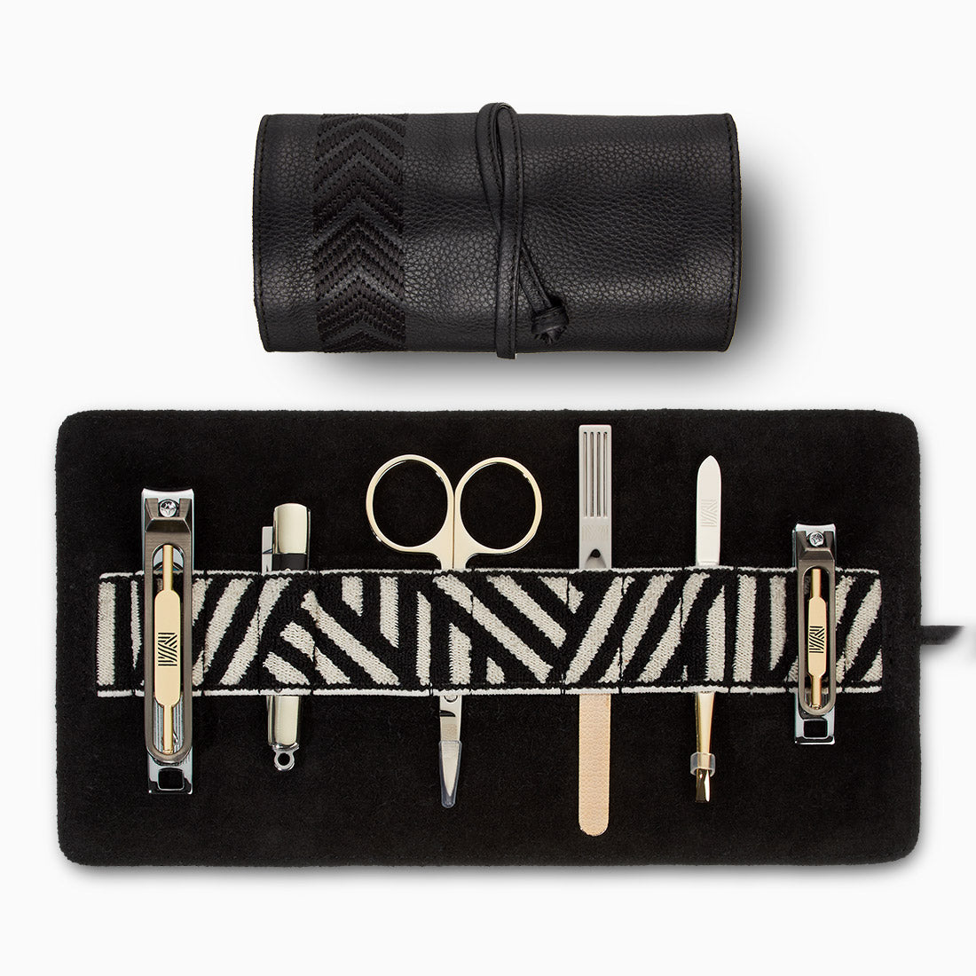 Gaucho Grooming Roll Black Mens Manicure Set 1