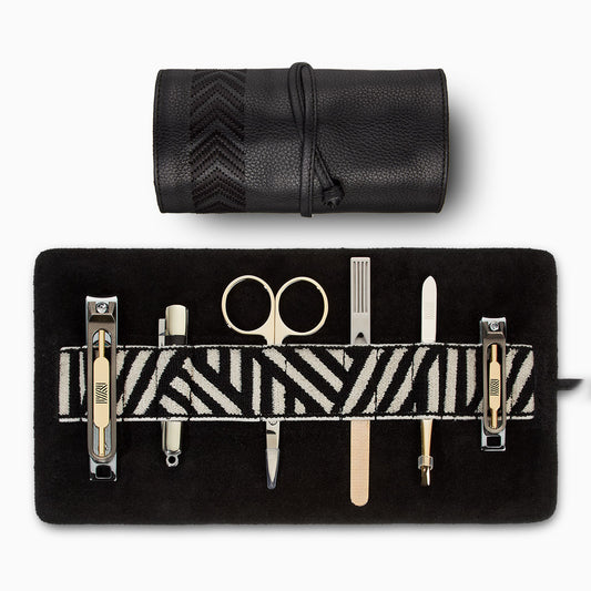 Gaucho Grooming Roll Black Mens Manicure Set 1