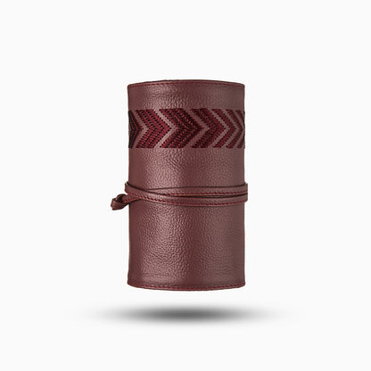 Gaucho Grooming Roll Bordeaux Red Men S Manicure Set 5