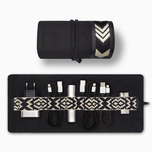 Gaucho Canvas Techroll Black Mobile Phone Accessories Kit Power Bank 1