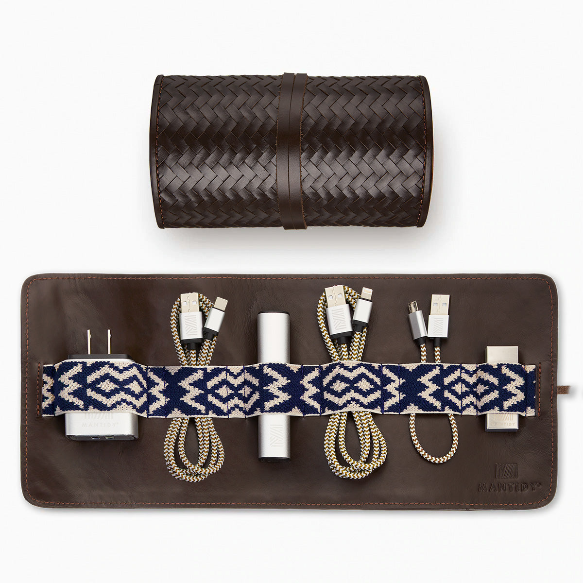 Herringbone Techroll Chocolate Brown 2