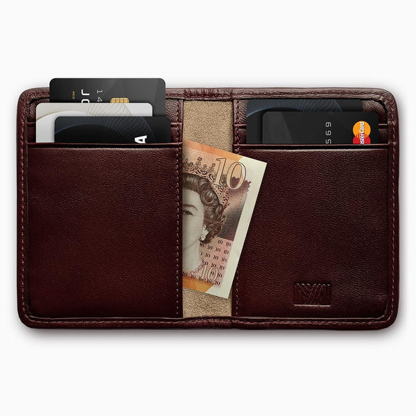 Herringbone Wallet, Bordeaux Red