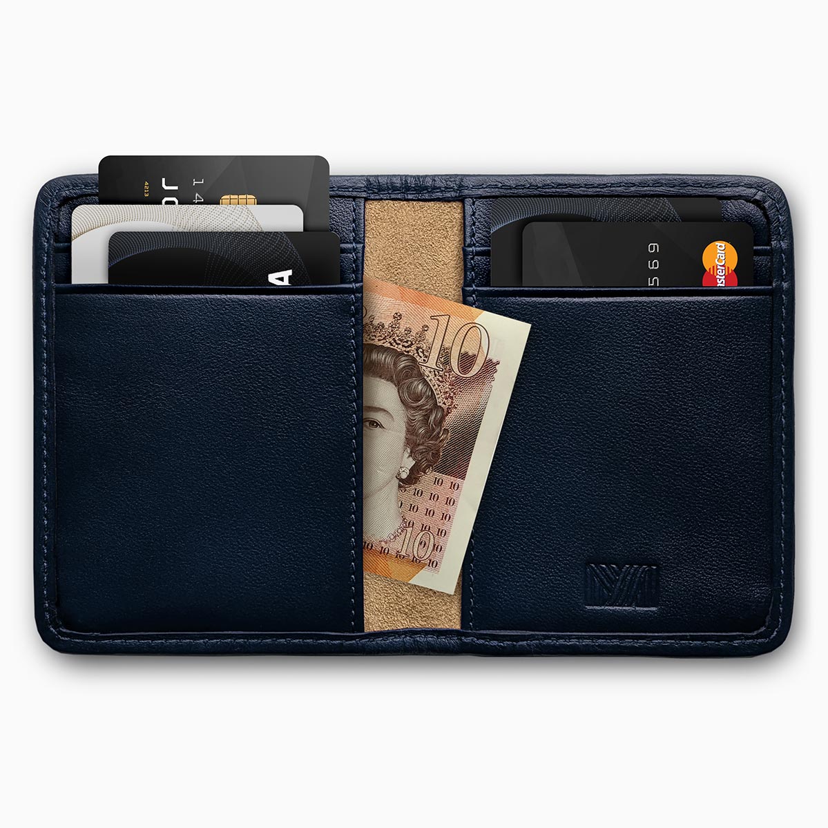 Herringbone Wallet Navy Blue 2