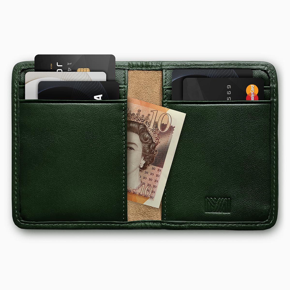 Herringbone Wallet Racing Green 2