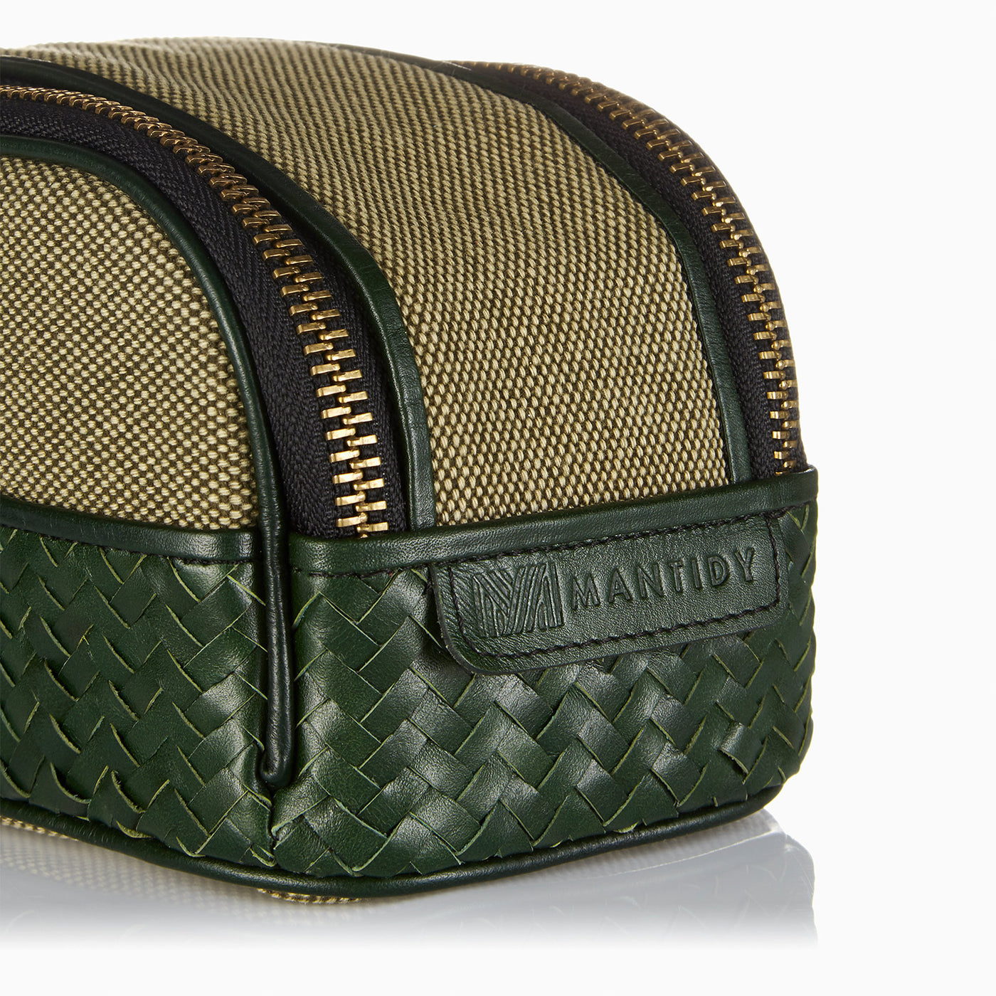 Herringbone Duo Zip Toiletry Wash Bag, Racing Green – MANTIDY