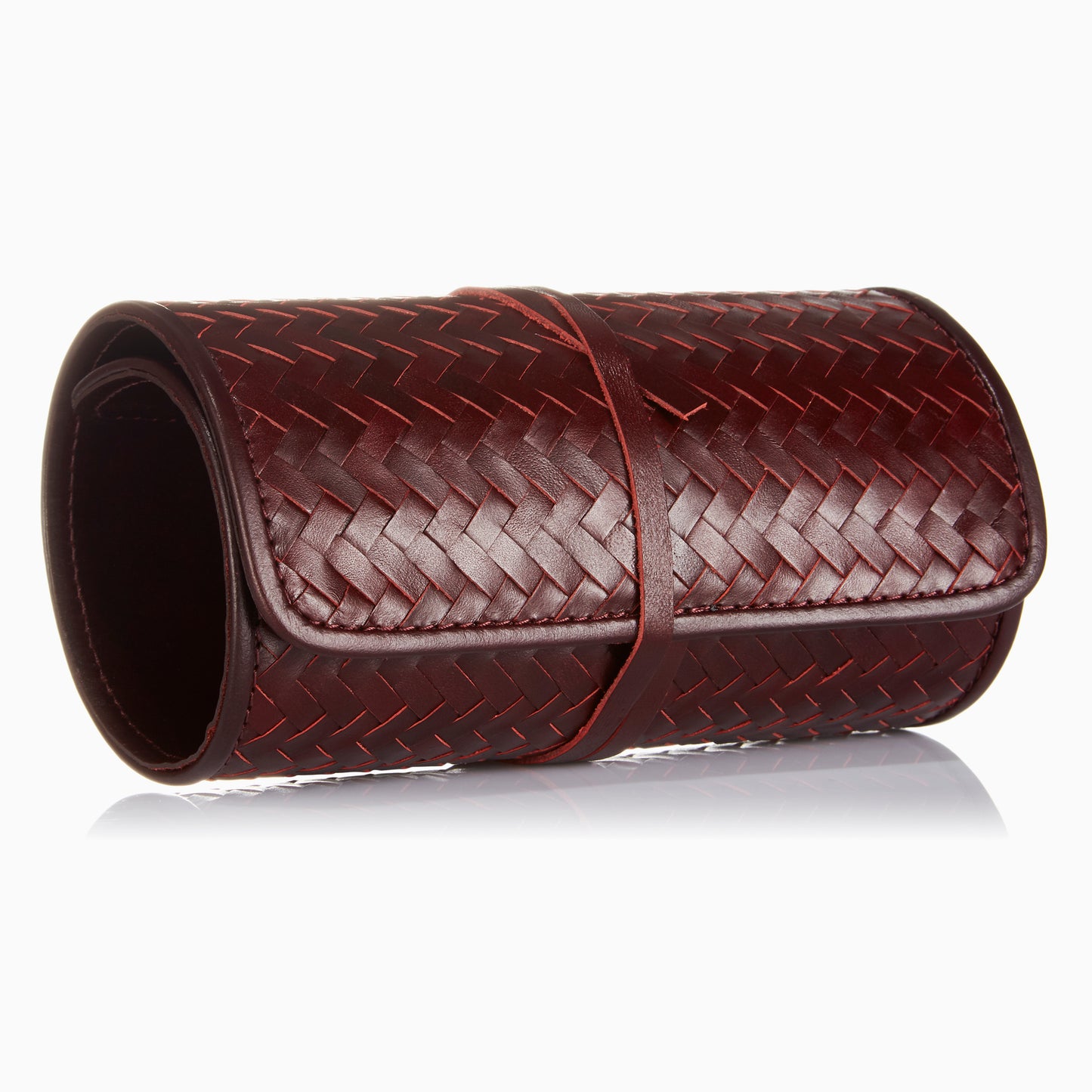 Herringbone Techroll Bordeaux Red Mobile Phone Accessories Kit Power Bank 4